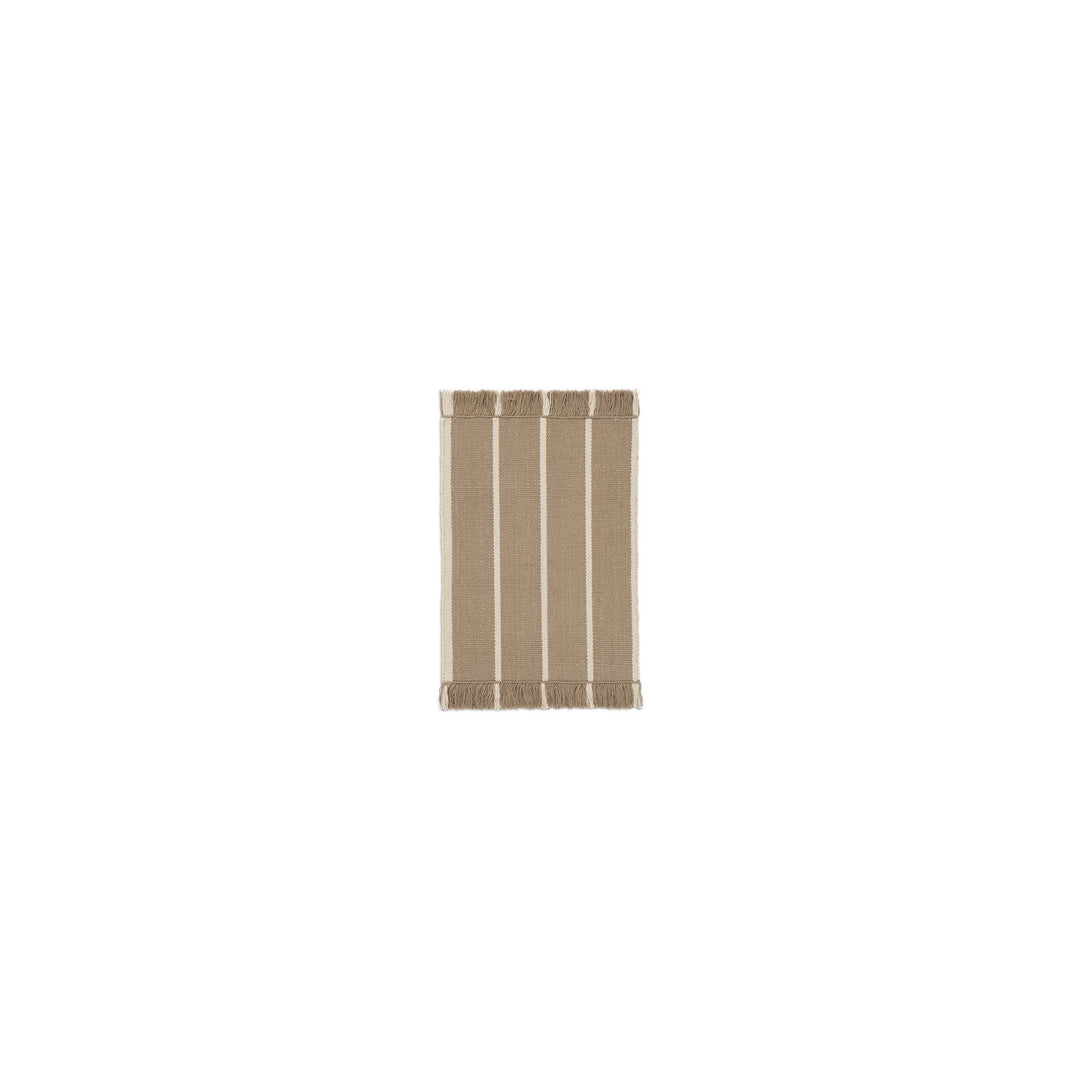 ferm LIVING Calm Kelim Mat, Dark Sand/Off-White, 50x70cm