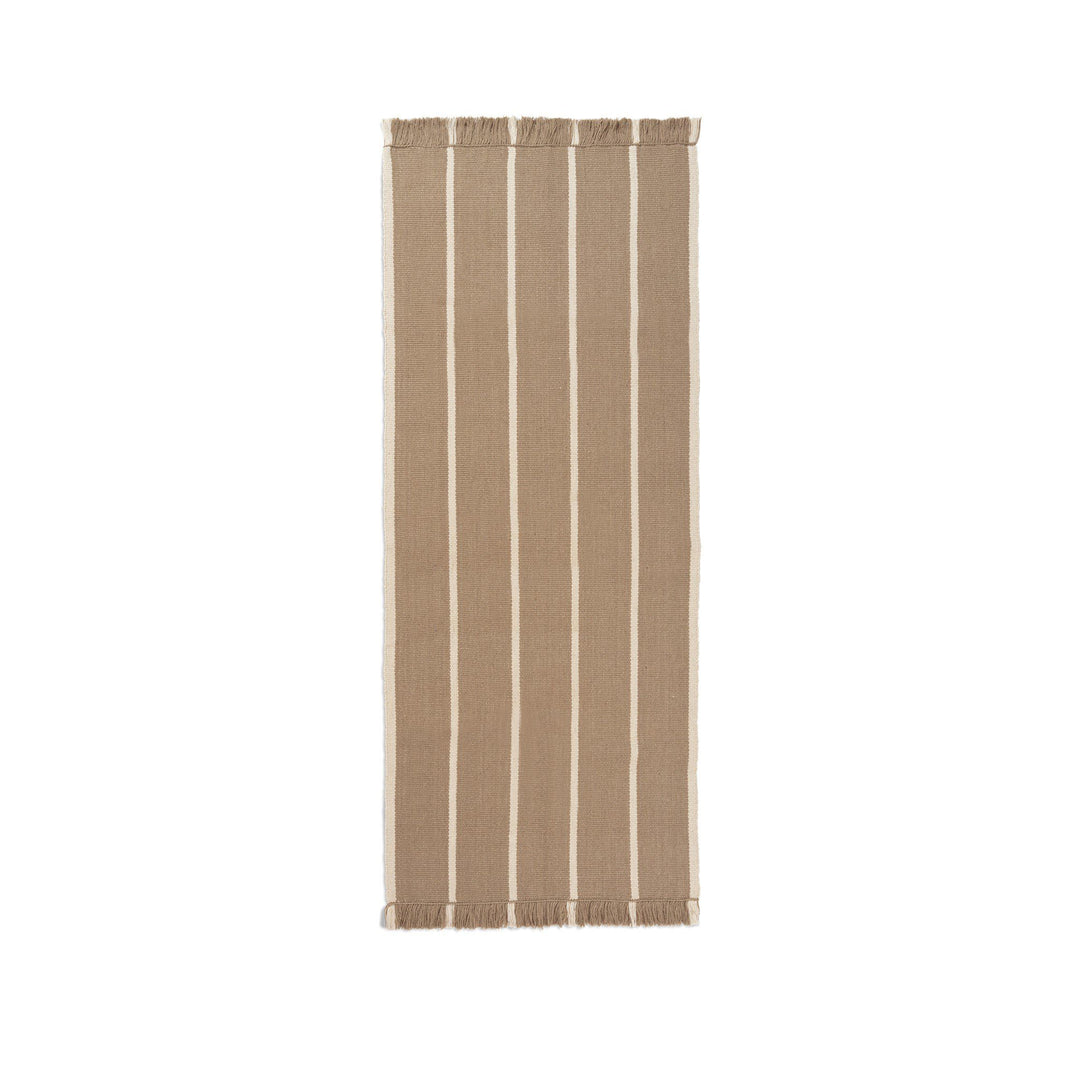 ferm LIVING Calm Kelim Runner, Dark Sand/Off-White, 80x200cm