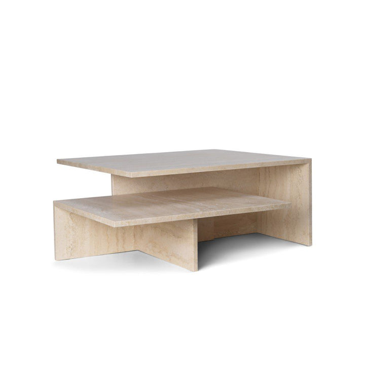 PRE-ORDER | ferm LIVING Distinct Grande Duo Coffee Table, Travertine