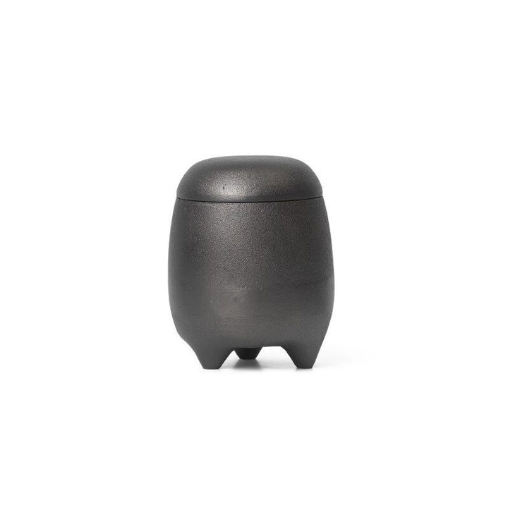 ferm LIVING Evoke Candle Holder, Blackened Aluminium