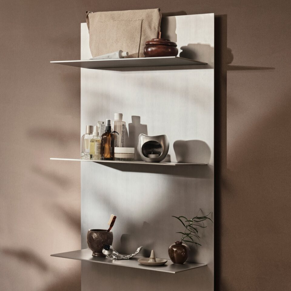 PRE-ORDER | ferm LIVING Lager Wall Shelf, Triple, Aluminium