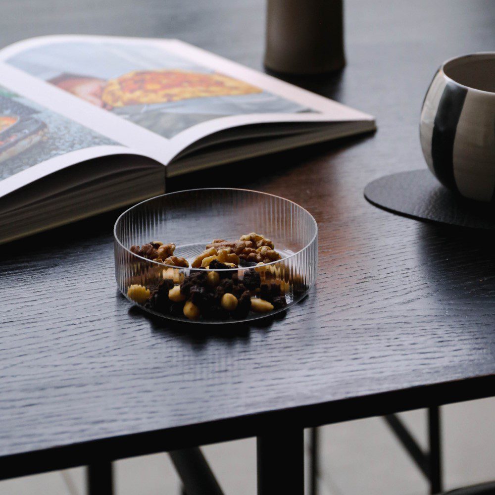 ferm LIVING Ripple Serving Bowls, Clear (Set of 4)