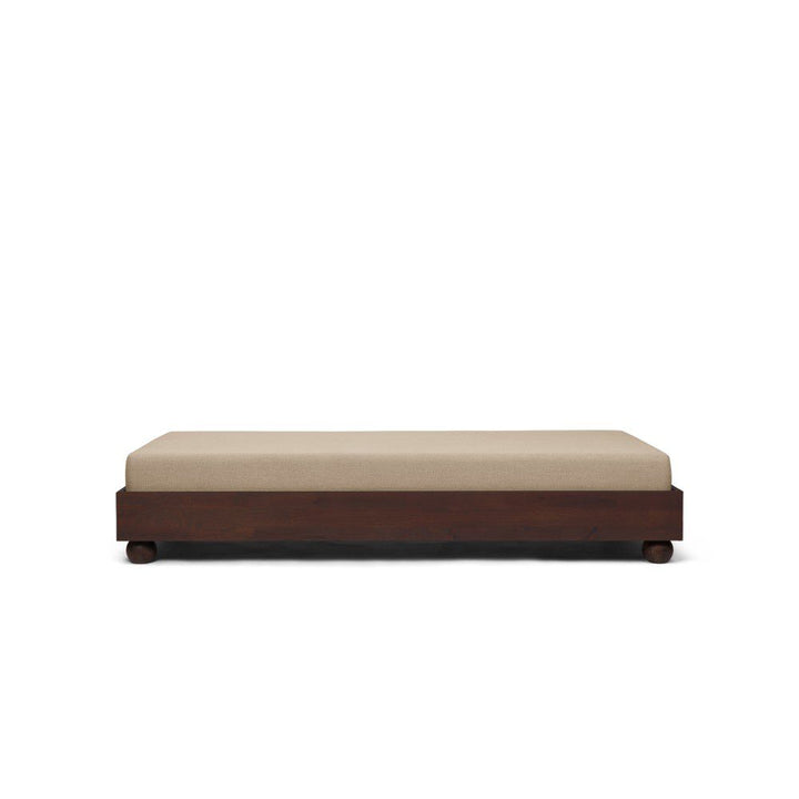 PRE-ORDER | ferm LIVING Rum Daybed Rich Linen, Dark Stained/Natural