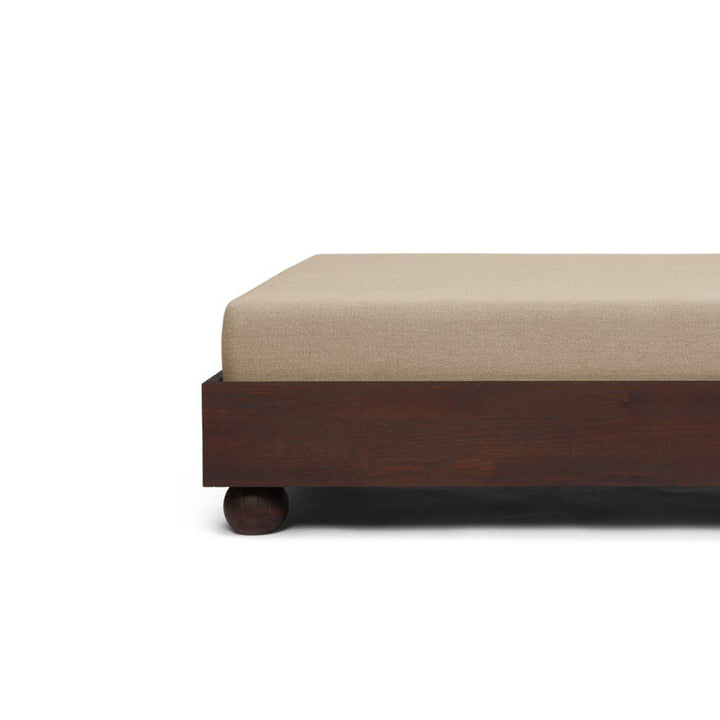 PRE-ORDER | ferm LIVING Rum Daybed Rich Linen, Dark Stained/Natural