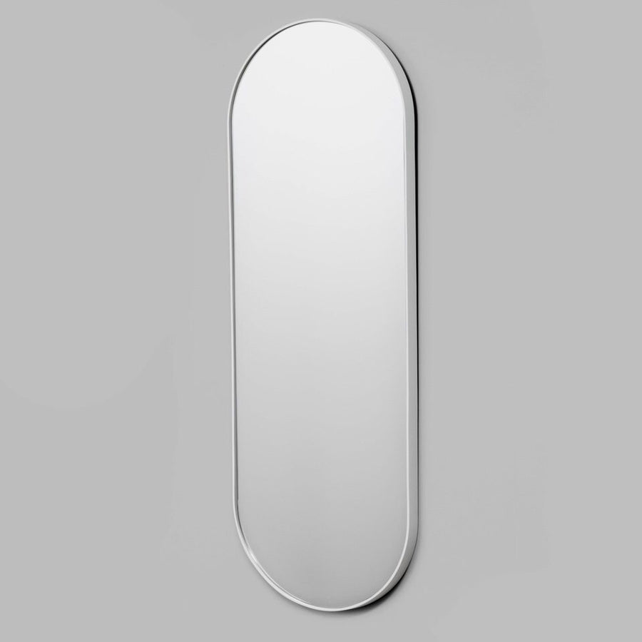 MIDDLE OF NOWHERE Bjorn Oval Mirror White 50x145cm-0