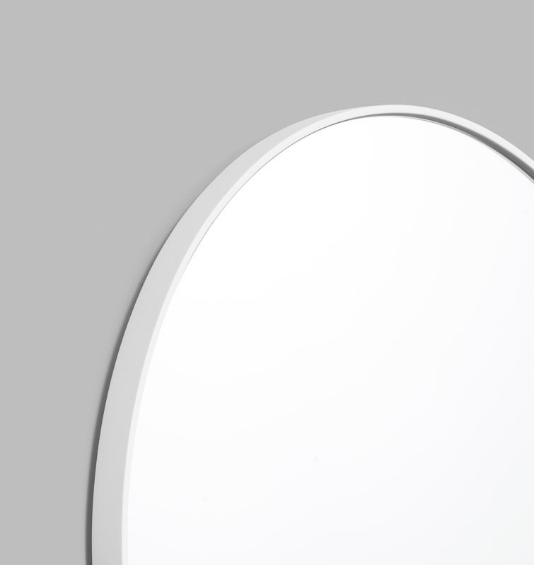 MIDDLE OF NOWHERE Bjorn Round Mirror in White - 2 Sizes-19762