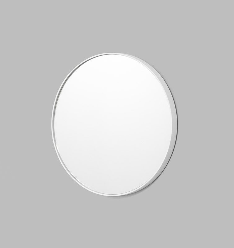 MIDDLE OF NOWHERE Bjorn Round Mirror in White - 2 Sizes-19763