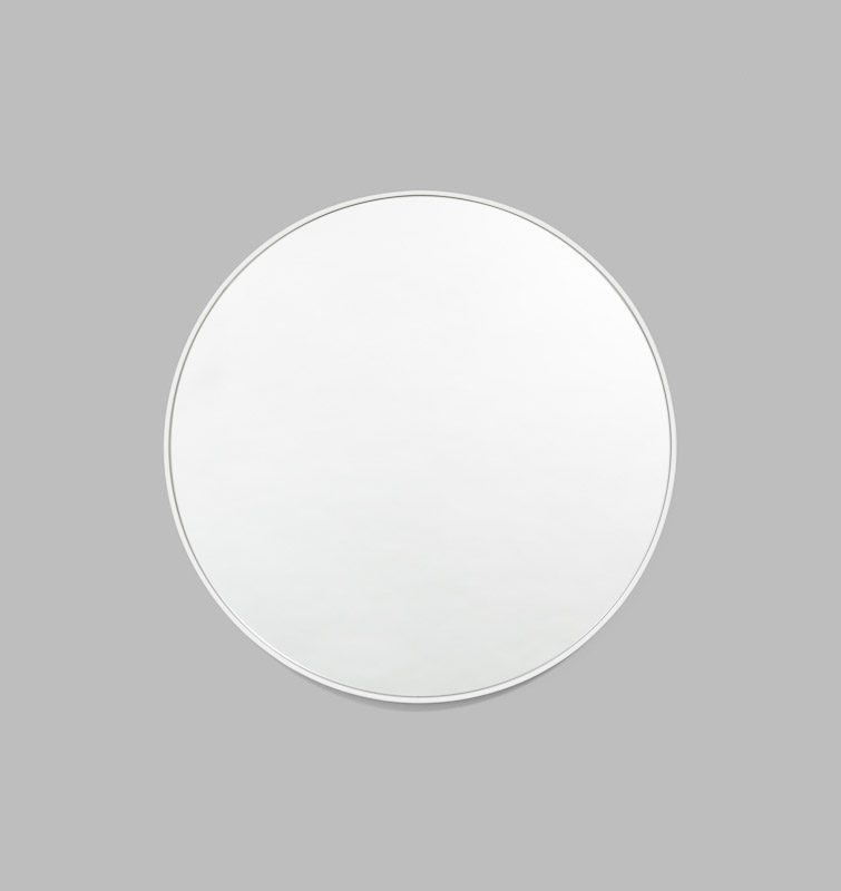 MIDDLE OF NOWHERE Bjorn Round Mirror in White - 2 Sizes-19761