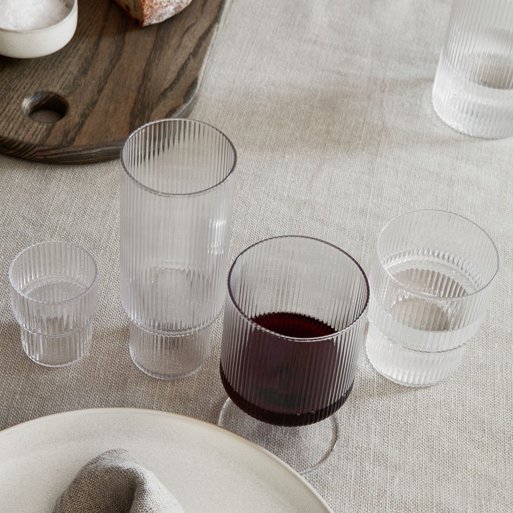 ferm LIVING Ripple Liqueur/Shot Glasses Clear (Set of 4)-31464