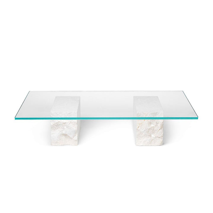 PRE ORDER - ferm LIVING Mineral Marble and Glass Coffee Table -33400