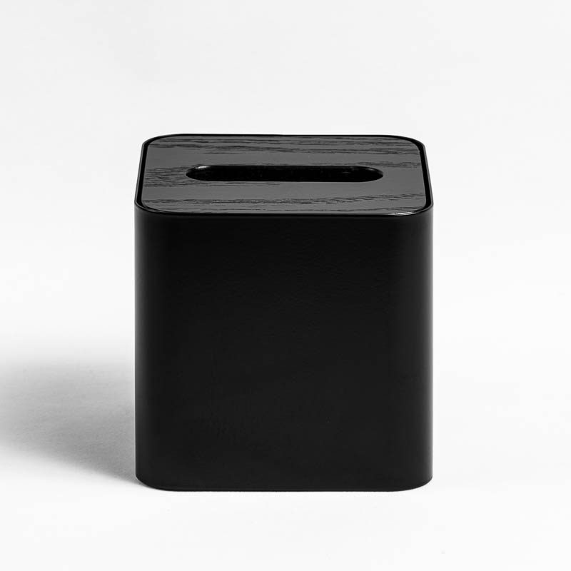 DESIGNSTUFF Square Tissue Box, Black-33138