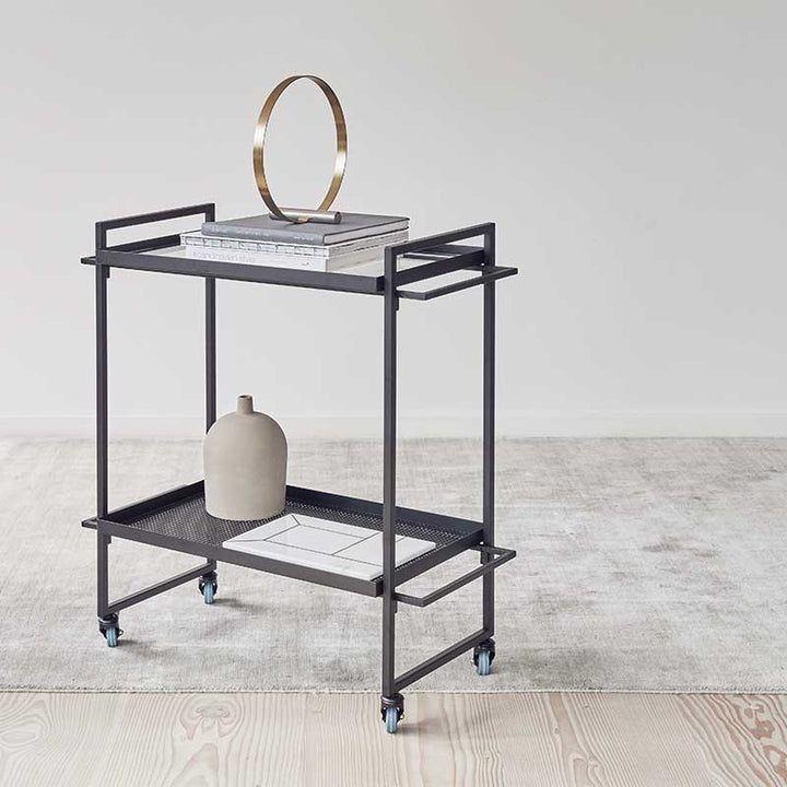 KRISTINA DAM STUDIO Bauhaus Drinks Trolley / Bar Cart Black-0