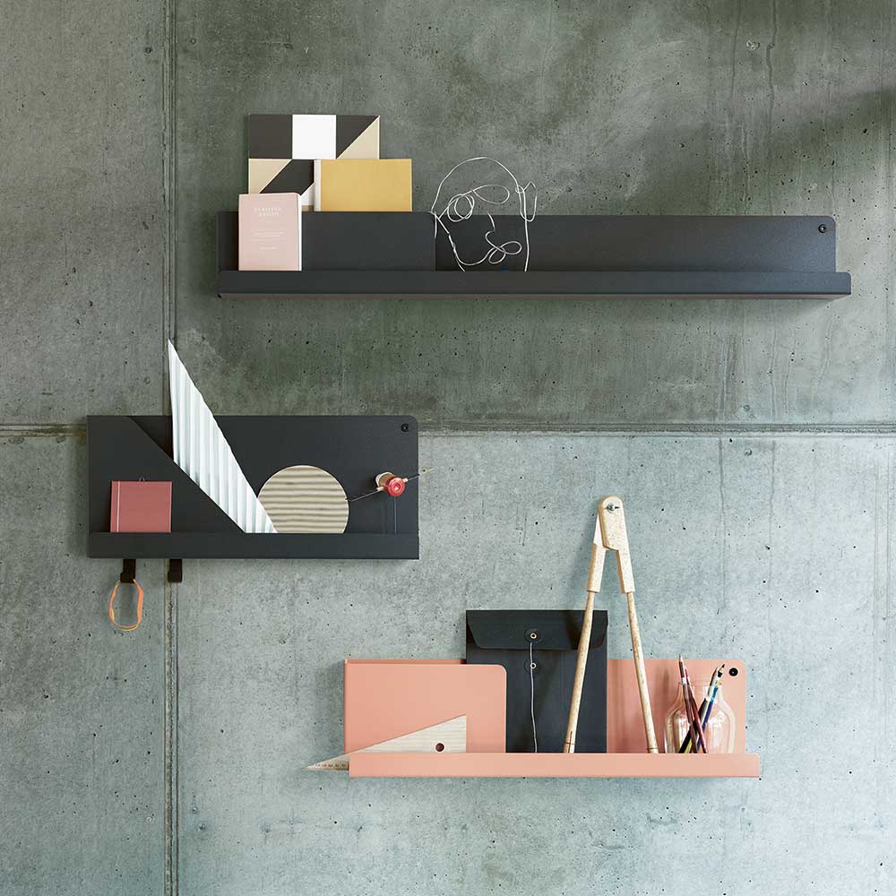 MUUTO Folded Shelves Black Medium-17524