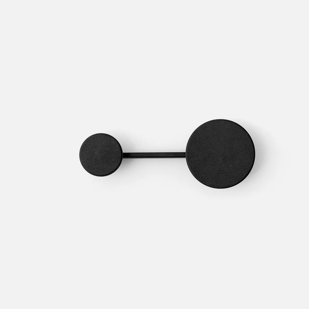 MENU Afteroom Coat Hanger - 2 Hooks in One Black-0