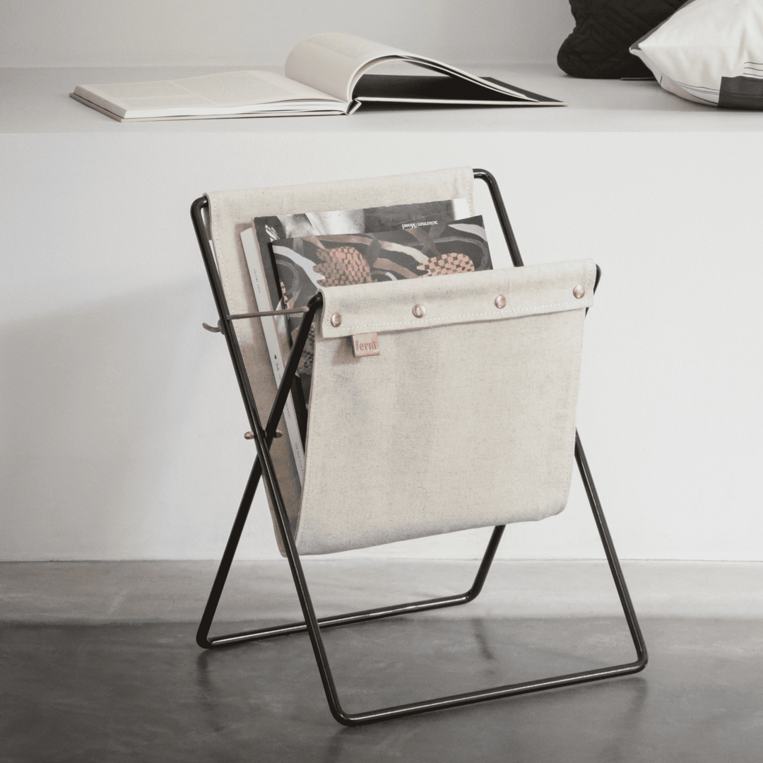 ferm LIVING Herman Magazine Rack Stand - Black -15040