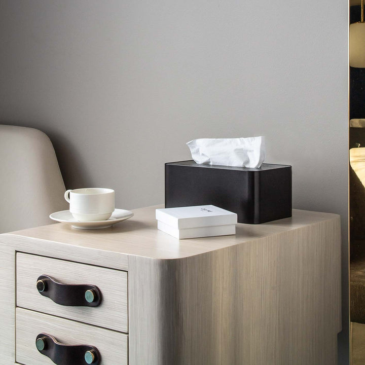 Designstuff Tissue Box Black, hotel