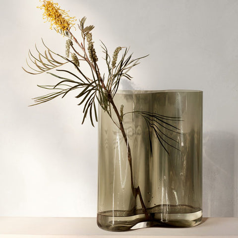 AUDO CPH (ex MENU) Aer Vase, H33cm, Smoke