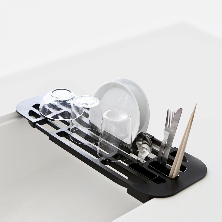 YAMAZAKI Tower Sink Drainer / Dish Rack Black -0